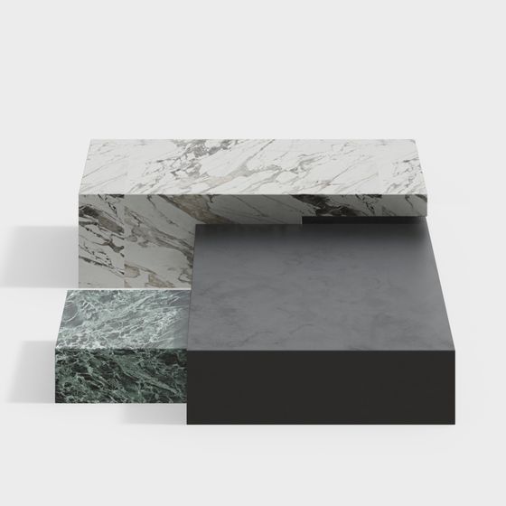 Elegant Geometric Coffee Table 3D model