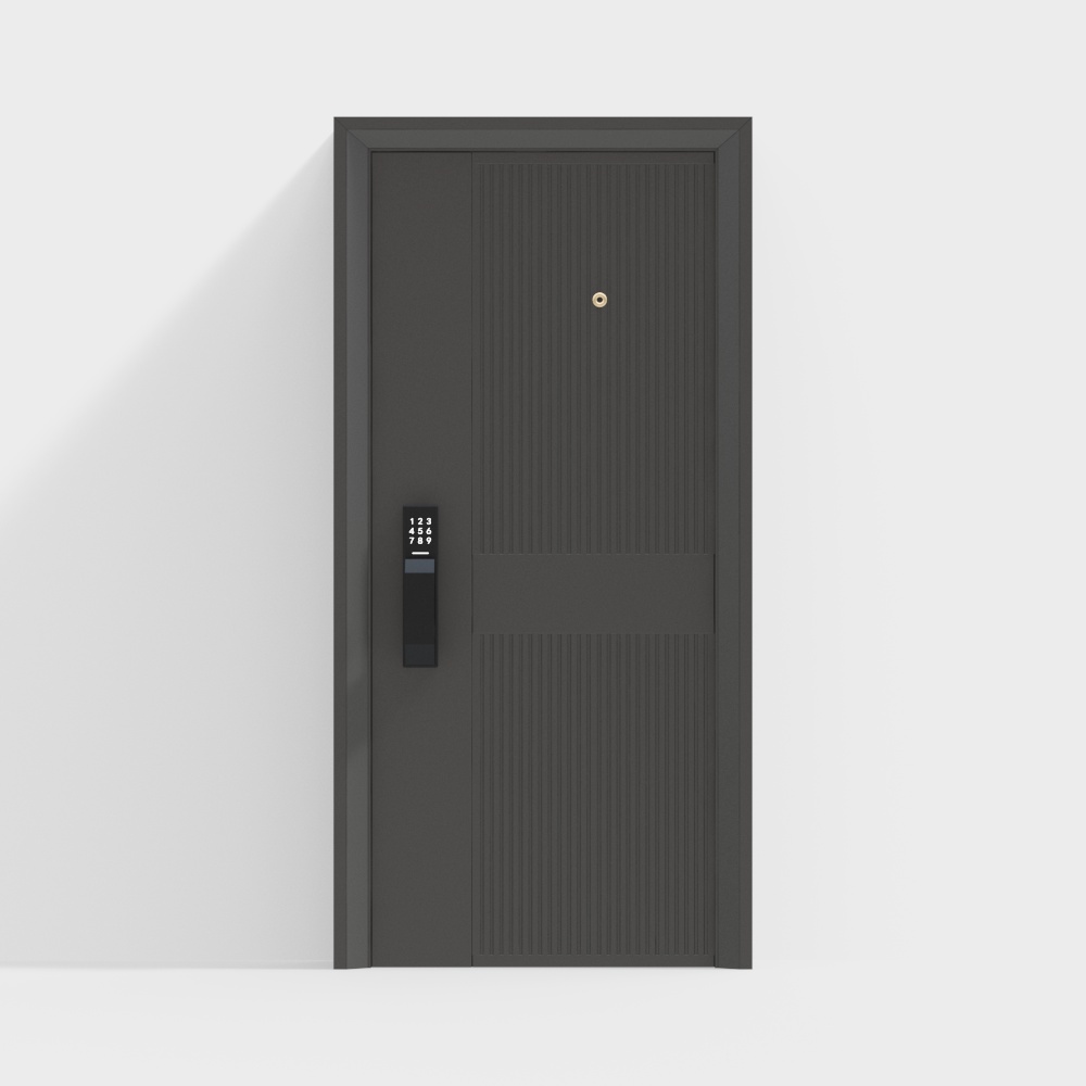 Elegant Modern Metal Door 3D model