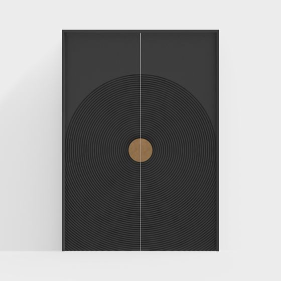 Cocentric Circle Door 3D Model