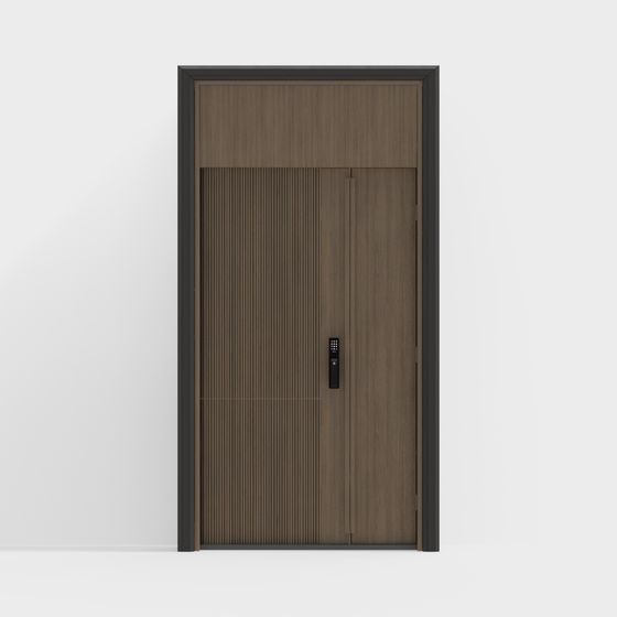 Elegant Low-Polygon 3D Model Door Design