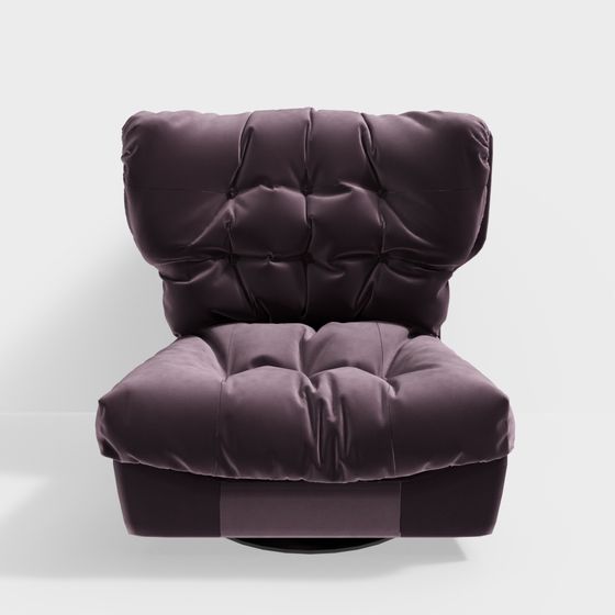 Velvet Sofa 3D model - Elegance Meets Comfort