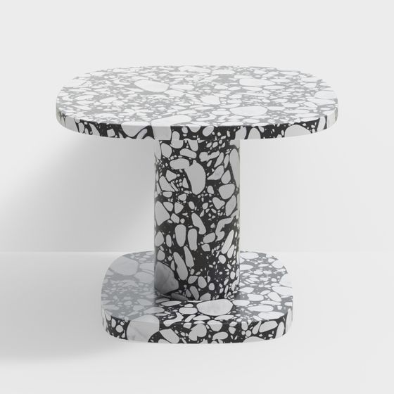 Concrete Round Table 3D model with Unique Aesthetics