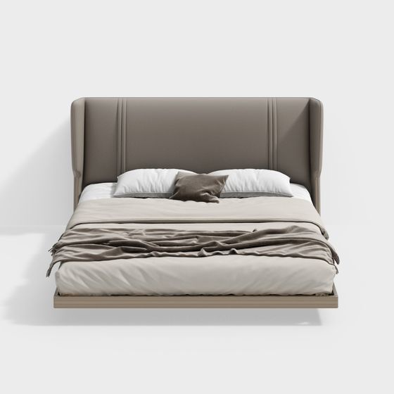 Modern Minimalist 3D Bed Model Design