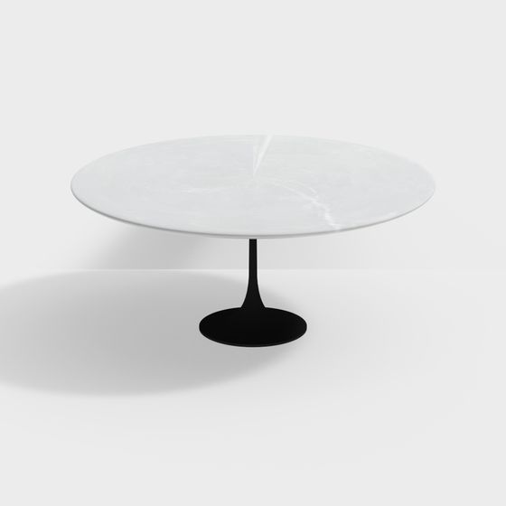 Modern Low-Poly Round Table 3D model