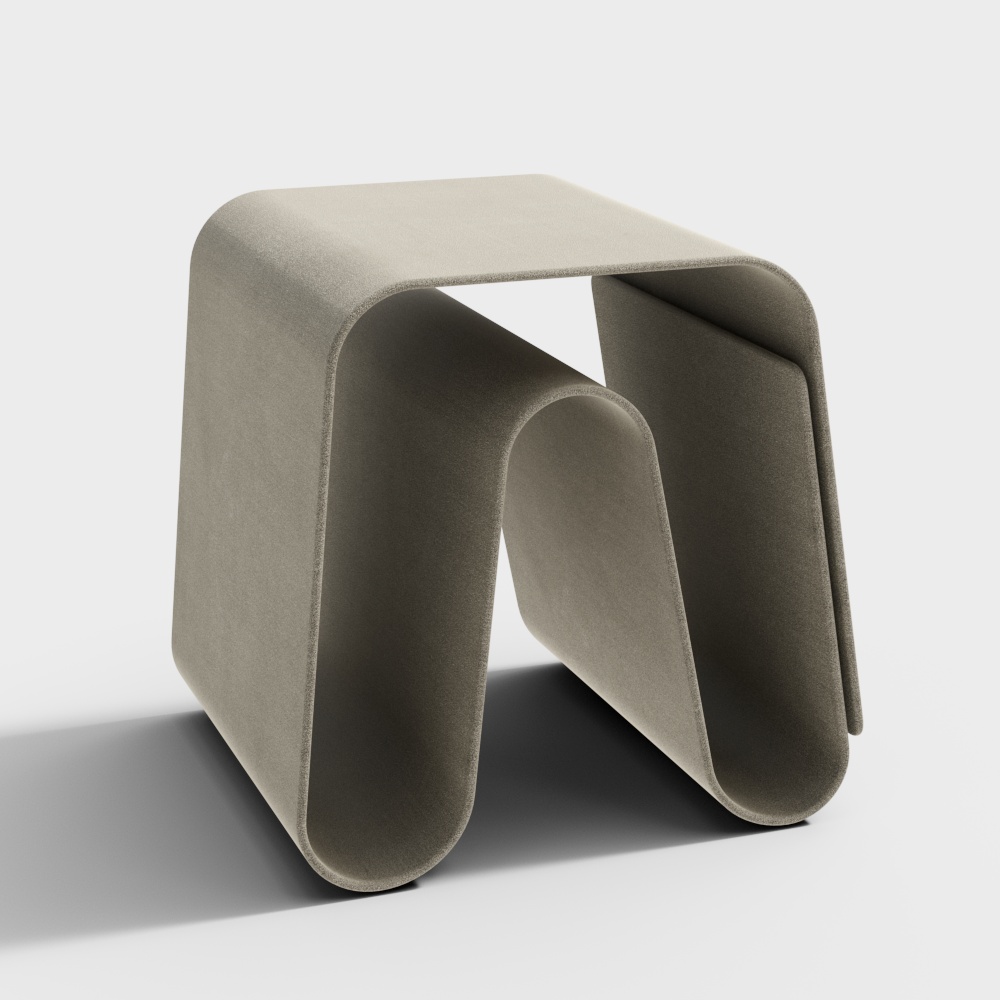 Sleek Stool 3D Model – Modern Low-Poly Seating