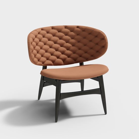 Elegant Retro-Modern Chair 3D model