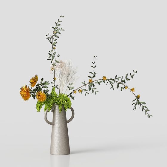 Charming Flower Vase 3D Model for Creative Projects