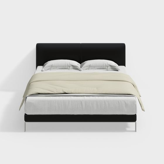 Sleek 3D Bed Frame Model for Contemporary Spaces