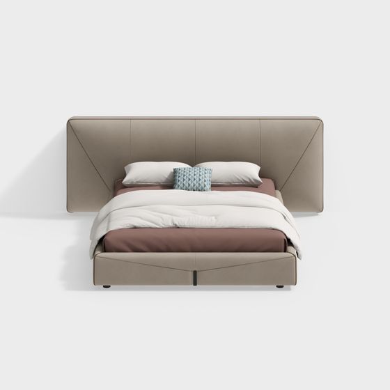 Urban Retreat Bed 3D model for Modern Interiors
