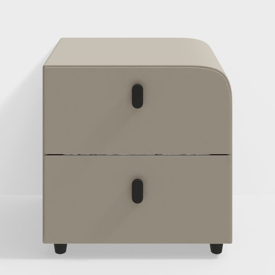 Stylish Low-Poly Bedside Table 3D Model