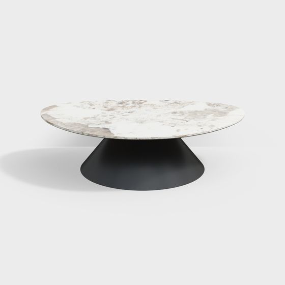 Chic Low-Poly Round Table 3D model