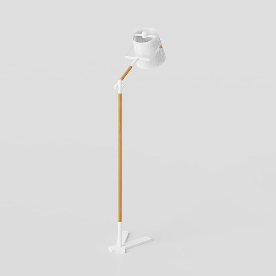 Stylish Low-Polygon Floor Lamp 3D model for Modern Spaces