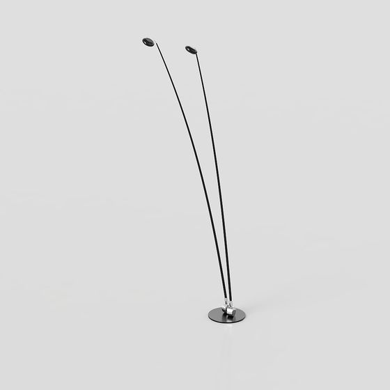 Stylish Low-Poly Floor Lamp 3D model