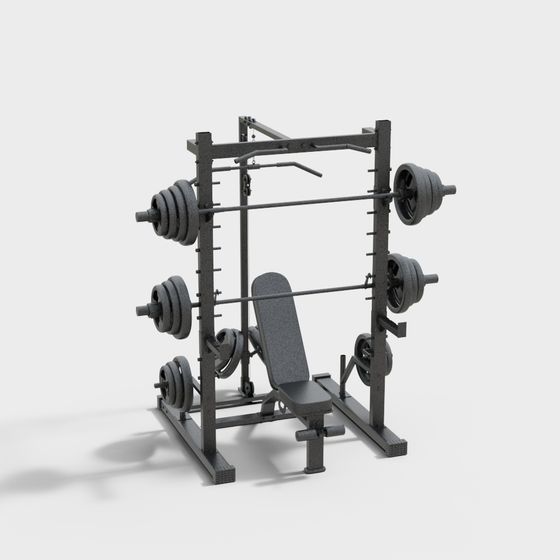 Gym Squat Rack 3D model