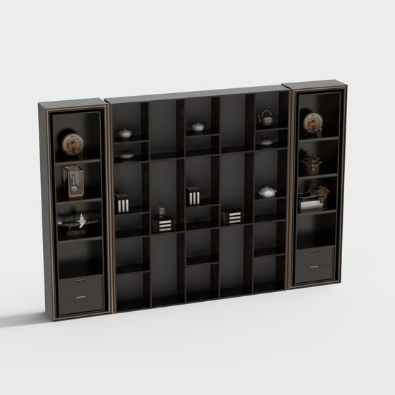 Elegant 3D Bookshelf Model for Modern Home Design