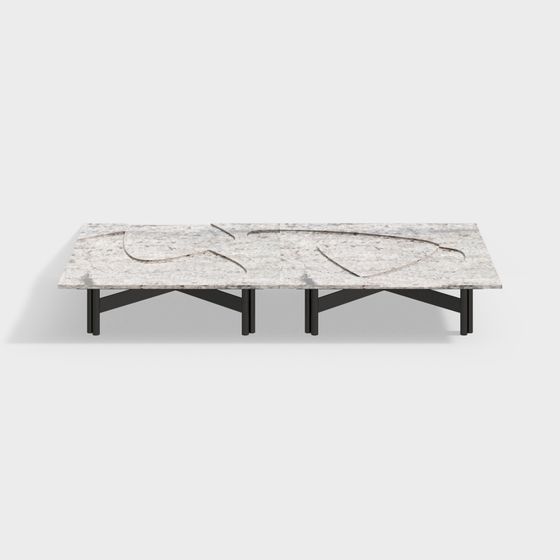 Elegant Marble Coffee Table 3D model