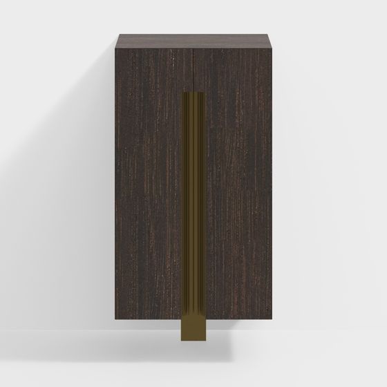 Minimalist Wooden Side Cabinet 3D model