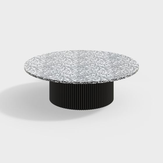 Stylish Cylinder Marble Coffee Table 3D model