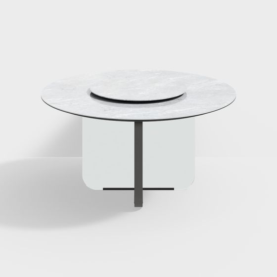 Low-Polygon Round Table 3D model Design