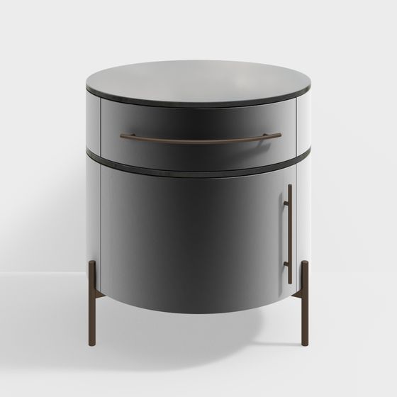 Rounded Nightstand 3D model – Minimalist Design