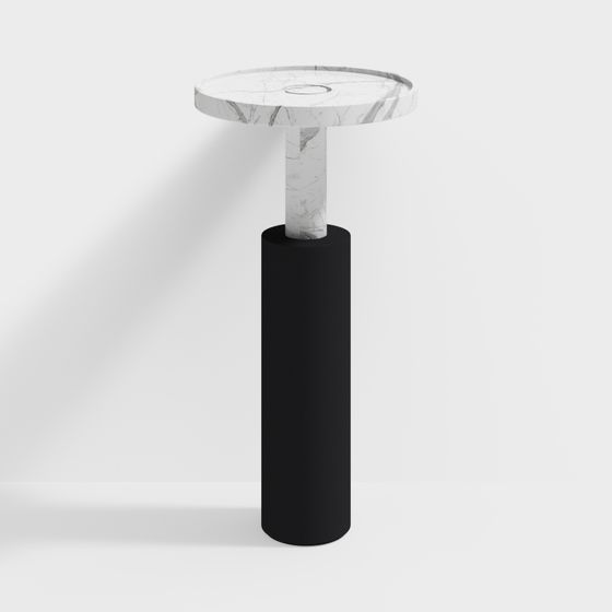 Minimalist Marble Side Table 3D model