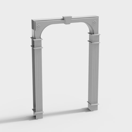 Roman Arch Doorway 3D model