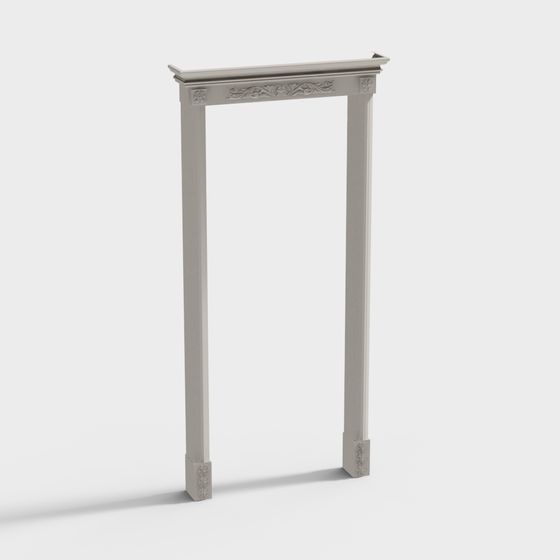 Elegant Classical Door Frame 3D model for Designers