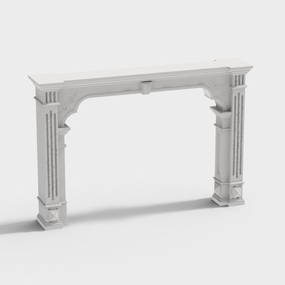 Elegant Roman Arch 3D model with Columns