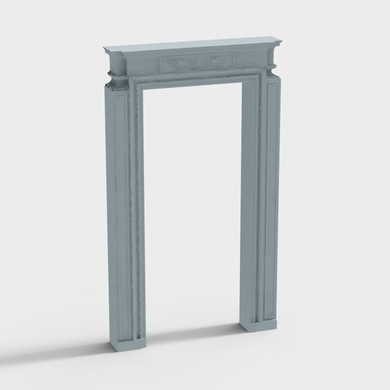 Elegant Classic Door Frame 3D model for Designers