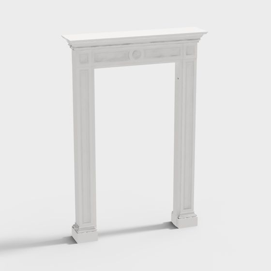 Elegant Roman Column Door Frame 3D model for Creative Projects