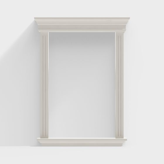 Elegant Low-Poly Mirror Frame 3D model