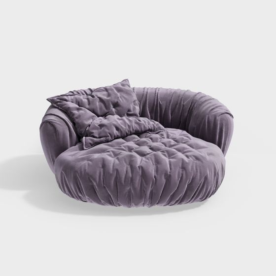 Elegant Low Poly Armchair 3D model for Contemporary Spaces