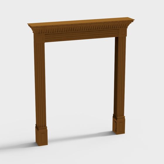 Low-Polygon Roman Column Porch 3D model