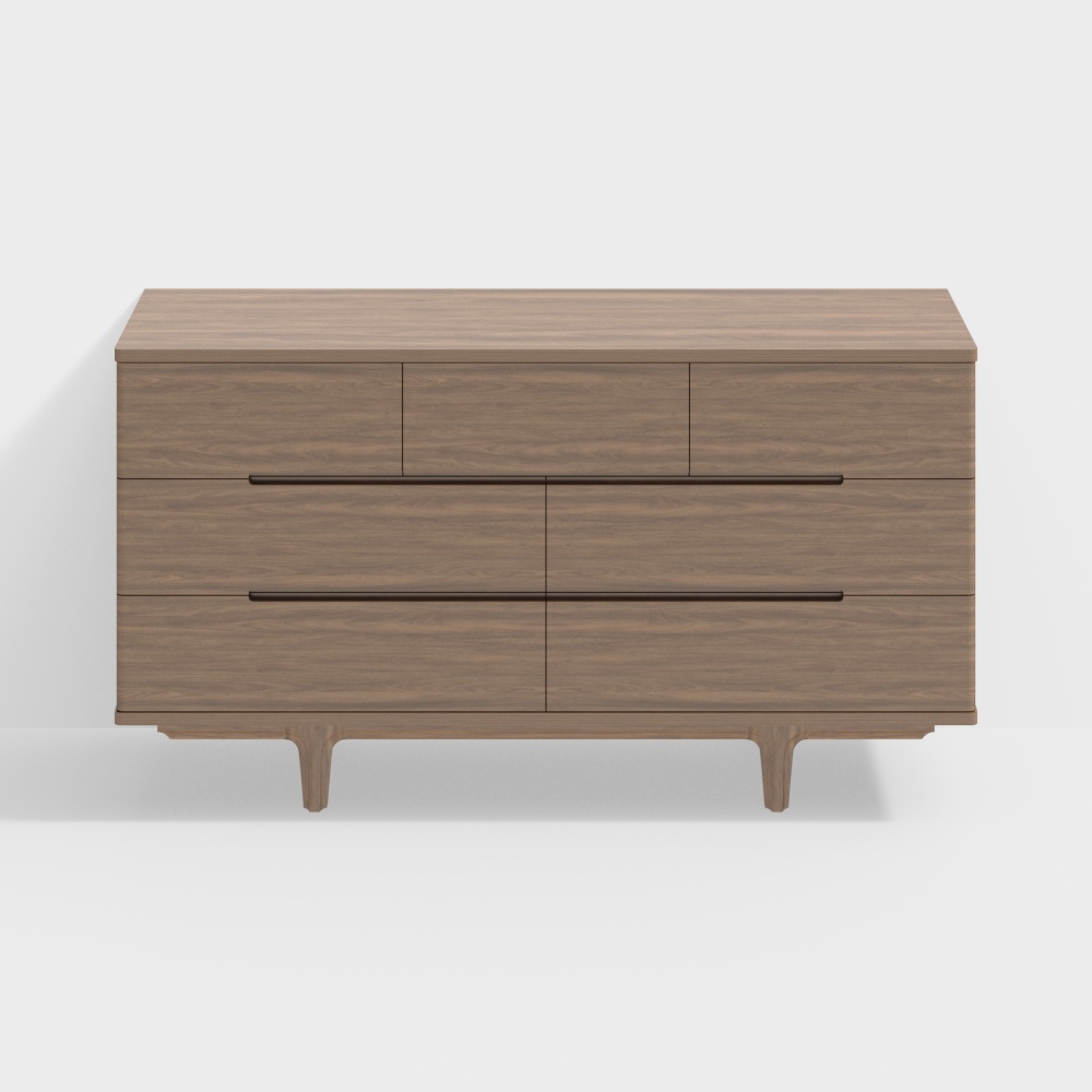 Minimalistischer Sieben-Schubladen-Schrank