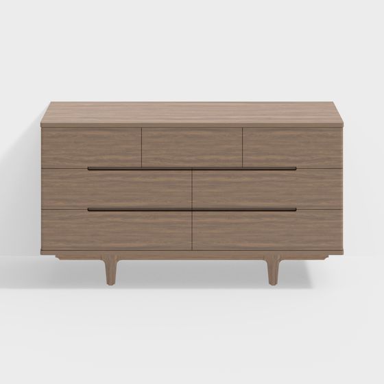 Minimalistischer Sieben-Schubladen-Schrank