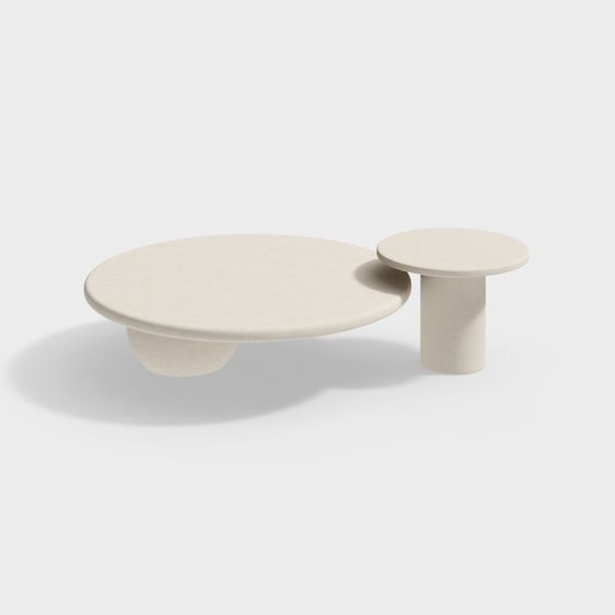 Floating Round Table 3D model for Modern Aesthetics