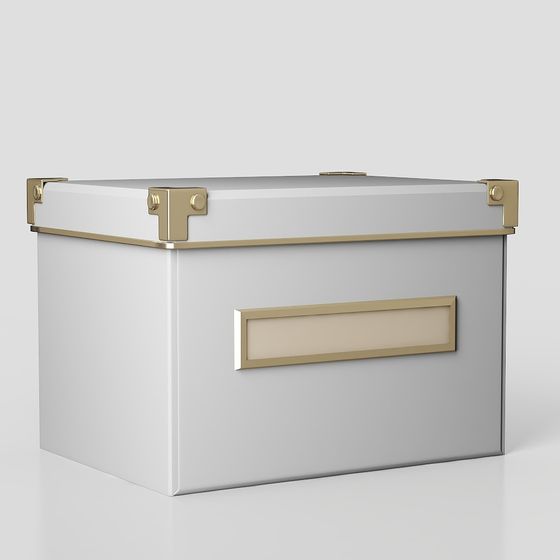 Elegant Storage Box 3D model for Modern Interiors