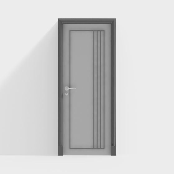 Modern Minimalist Gray Door 3D model