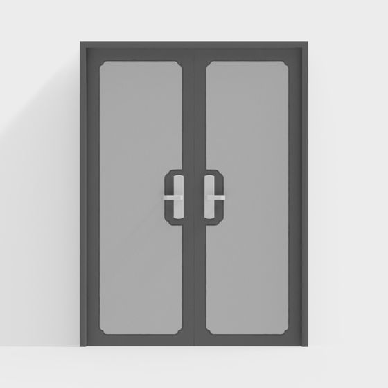 Elegant Double Door 3D Model for Modern Spaces