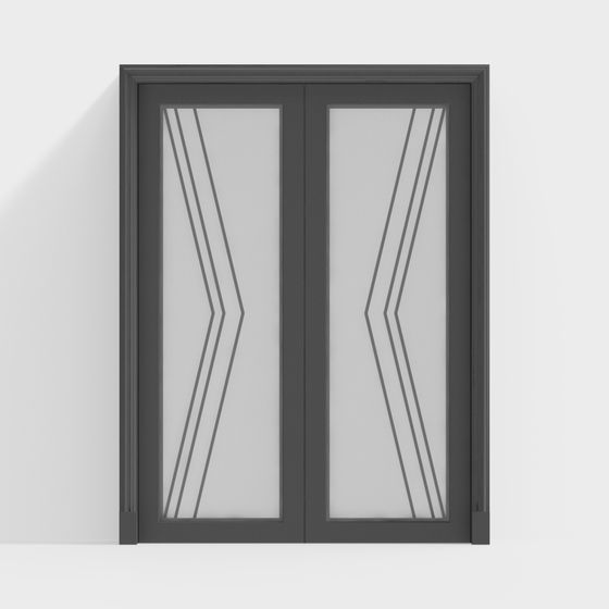 Futuristic Low-Poly Door 3D model