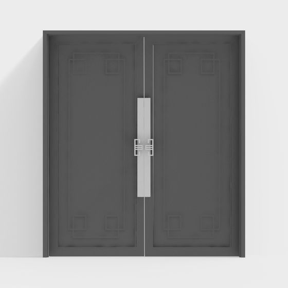 Modern Gray 3D Model Door Design