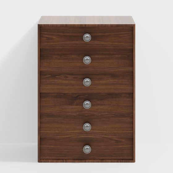 Stylish Wooden Drawer Cabinet 3D model for Contemporary Spaces