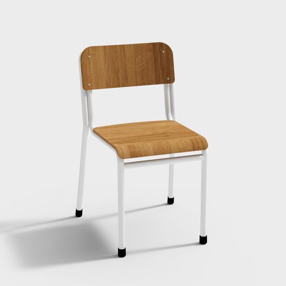 Stylish School Chair 3D model for Modern Interiors