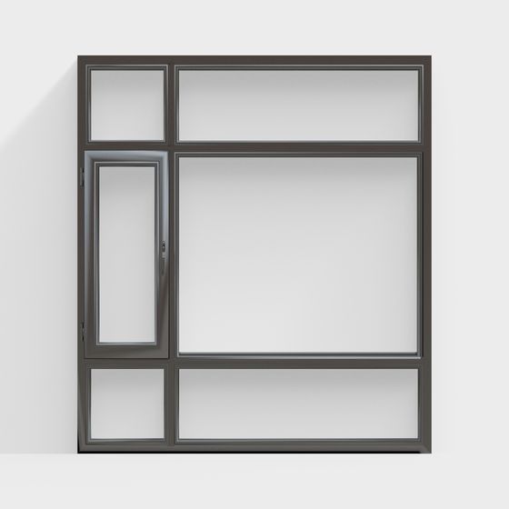 Elegant Low Poly Window 3D model for Modern Design