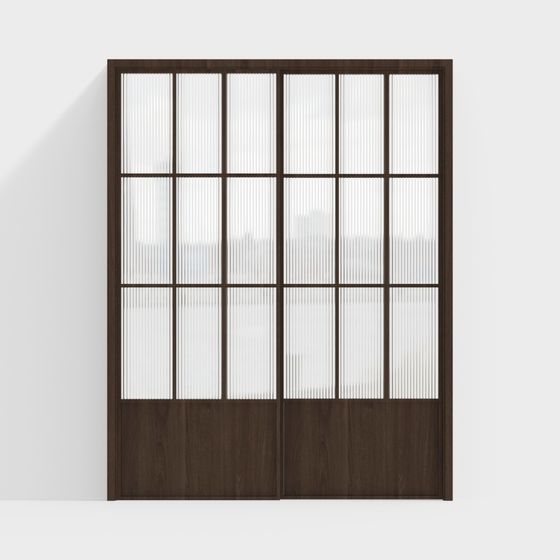 Industrial Glass Door 3D model