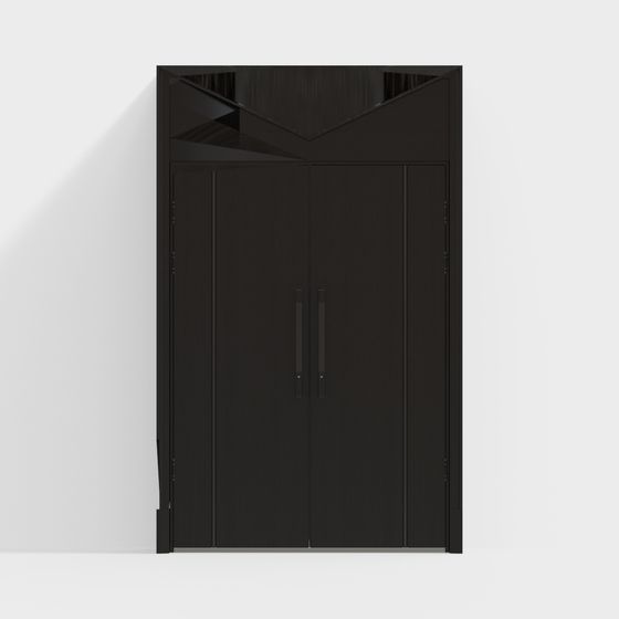 Современная деревянная двустворчатая дверь