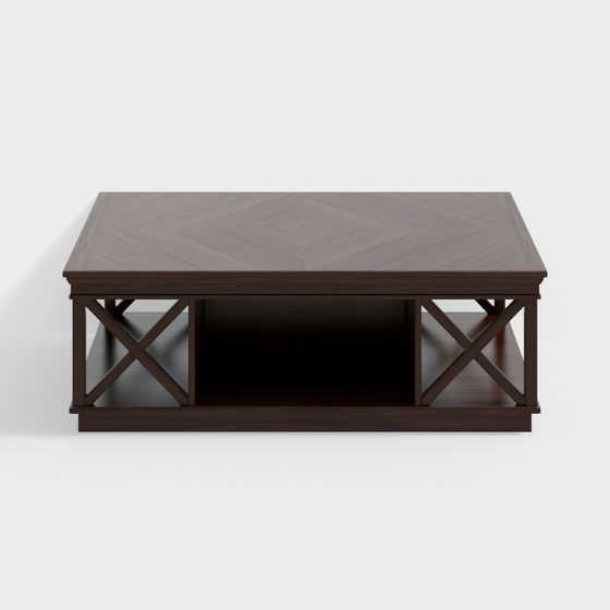 Elegant Low-Polygon Coffee Table 3D model