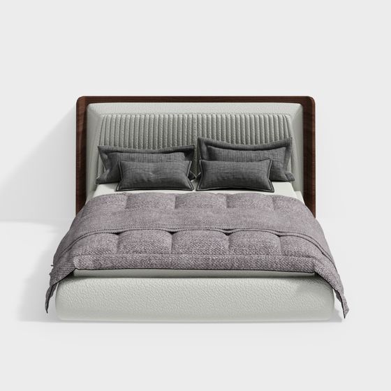 Elegant Modern Bed 3D model