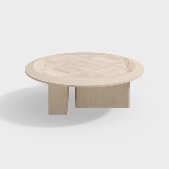 Low-Polygon Round Table 3D model for Modern Aesthetics