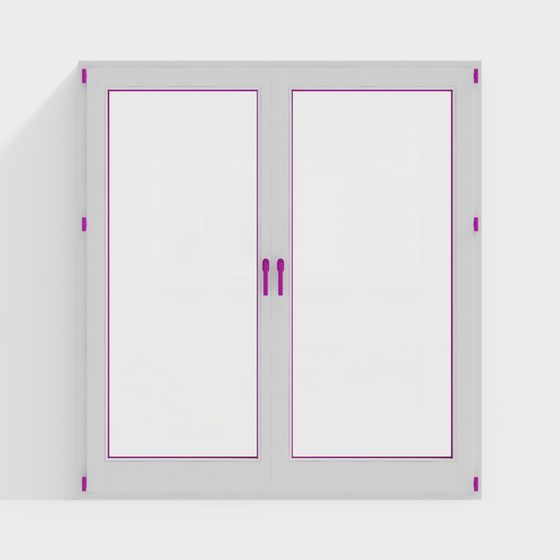 Elegant French Door 3D model